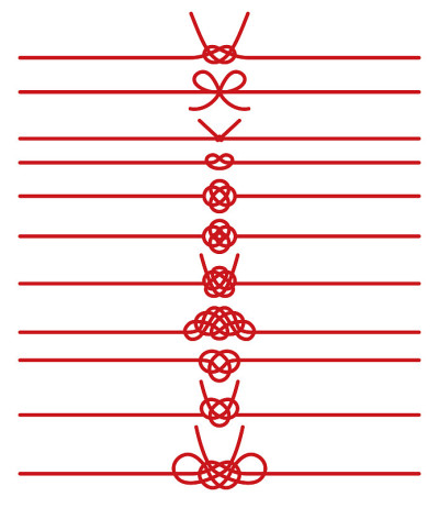 Various mizuhiki (decorative Japanese cord made fr