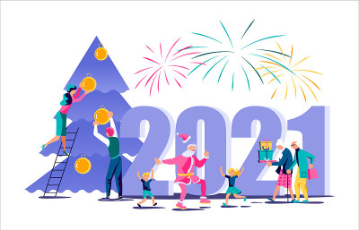 2021年旗帜模板