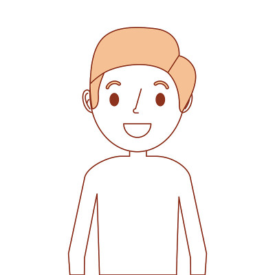 肖像微笑的男人人物卡通