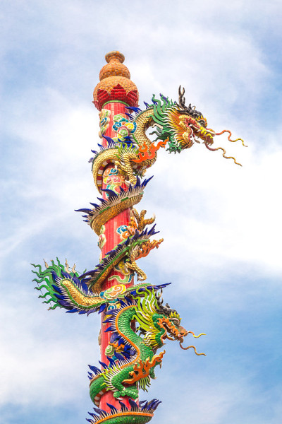 中国寺庙中的龙像风格