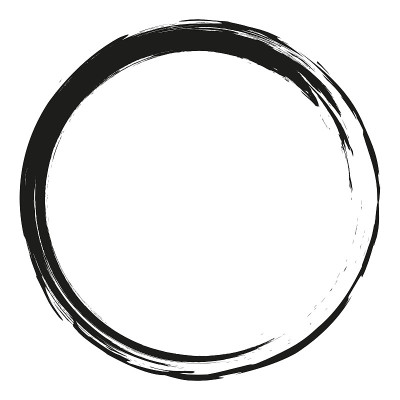 矢量笔刷在白色背景上画圆圈。墨汁手绘画画笔圈。标志、标签设计元素矢量插图。黑色的抽象的圆。框架。