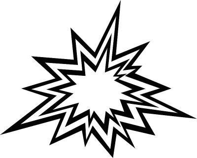形状爆炸碰撞黑白