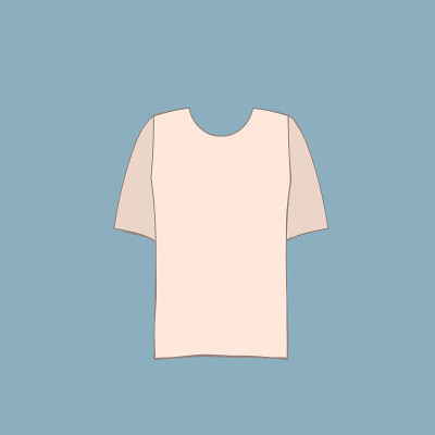 可爱的米色女性t恤。时尚的夏天。男女皆宜的服装元素。模板现代设计的邀请，海报，卡片，织物。休闲布的概