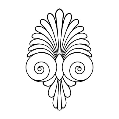 古代漩涡希腊装饰，矢量和插图符号