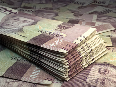 印尼钞票。Indonesianrupiah账单。5000印尼盾印尼盾。商业、金融背景。