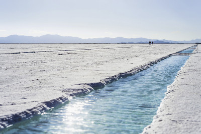 阿根廷Salinas Grandes Jujuy的水池。