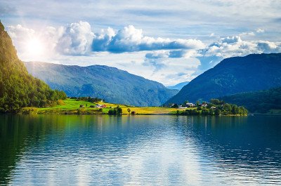 索格尼峡湾全景，挪威最美丽的峡湾之一