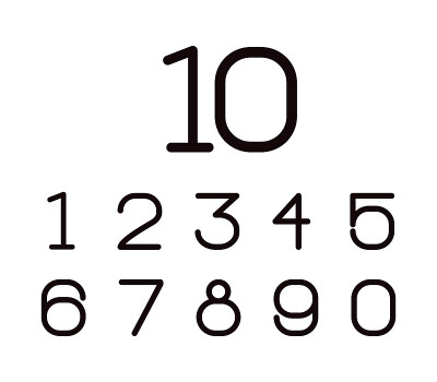 black fonts on white background