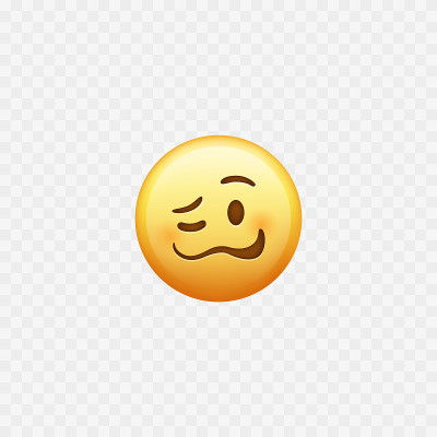 Emoji。滑稽的醉酒表情。孤立在白色的。向量