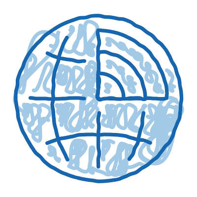 全球地震涂鸦图标手绘插图