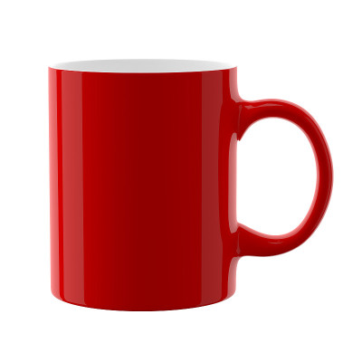 红色的杯子。3 d演示。