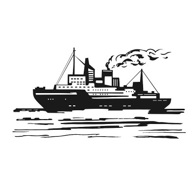 破冰船打破了冰