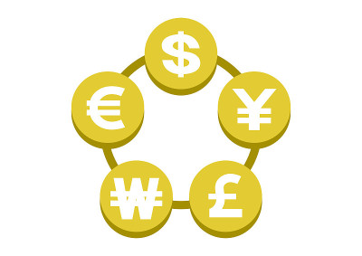 货币符号图标收集。矢量插图。