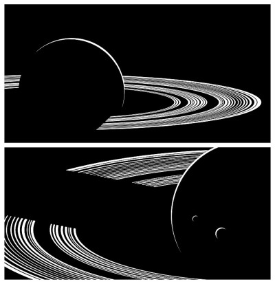 行星与环插图接近