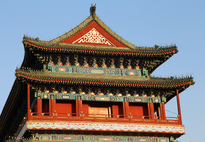 Zhengyangmen门(前门)。中国,北京