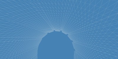 3D插图建筑透视线