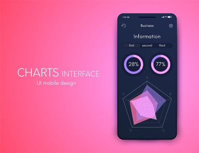 Fitness app. Ui ux design. UI design concept with 