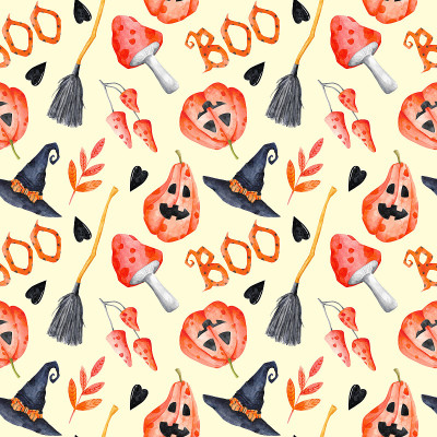 万圣节图案的象牙boo
