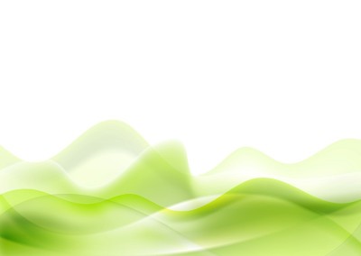 绿色的波浪在白色的背景上