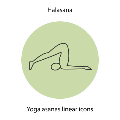 Halasana瑜伽姿势图标