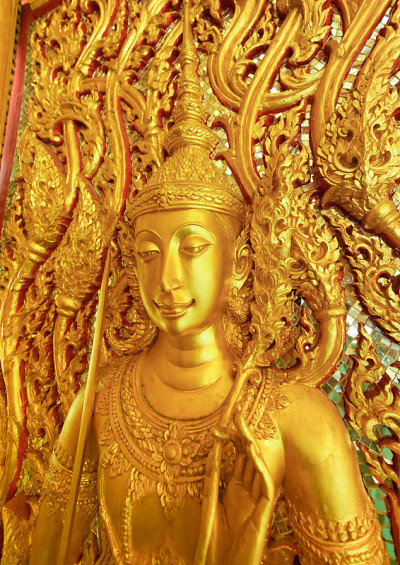 古老的泰国工艺艺术在著名的庙宇塔颂寺。