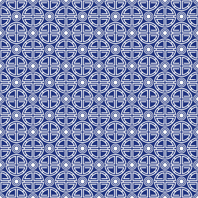 Blue China Seamless Pattern