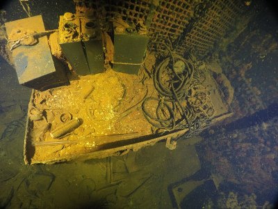 Famous wreck ship Fujikawa maru in Truk lagoon