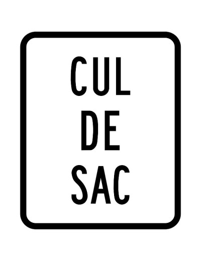 死胡同路标