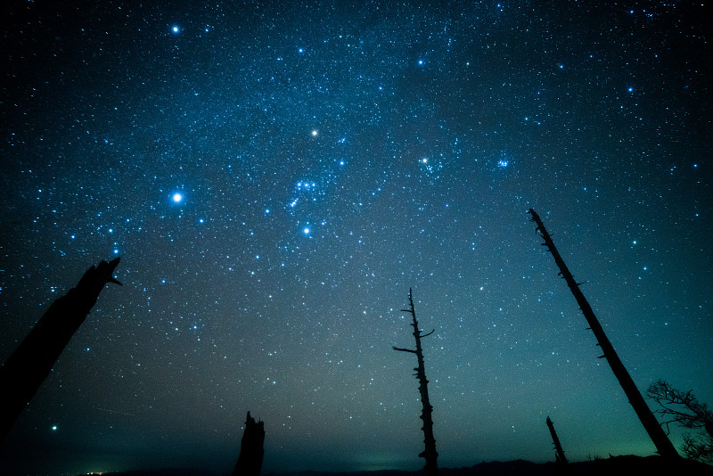 日本奈良御代原市正木山口的星空