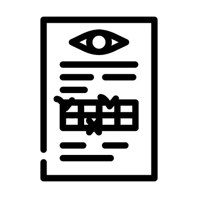 回忆眼科学线图标矢量插图
