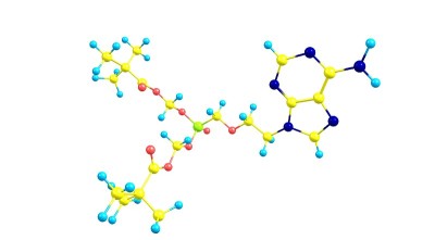 阿德福韦分子结构孤立于白色