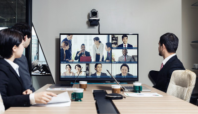 视频会议的概念。Telemeeting。可视电话。电话会议。