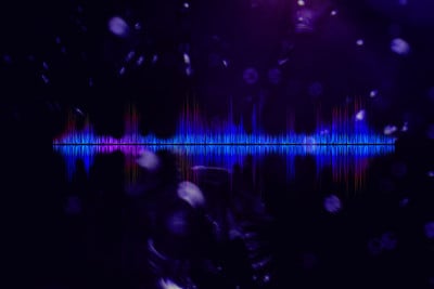 五彩缤纷的霓虹灯声波