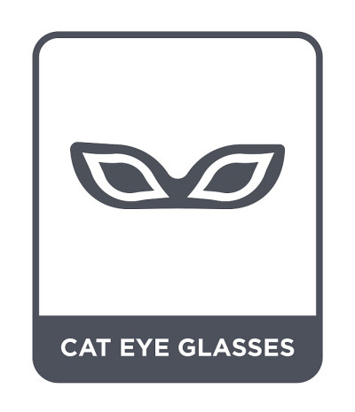 cat eye glasses icon vector on white background, c