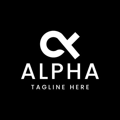 独特的alpha矢量标志设计
