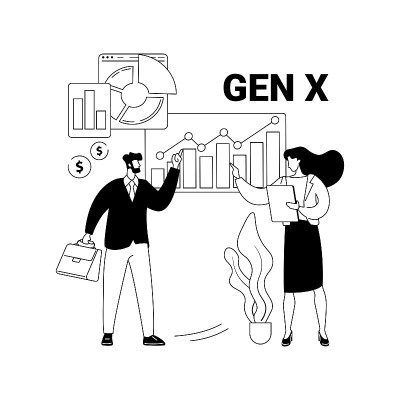 生成X抽象概念向量插图。