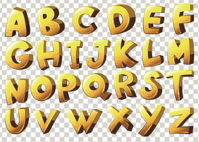 黄色的字母