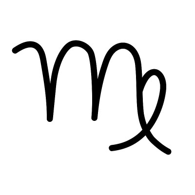 矢量手绘涂鸦素描处女座星座