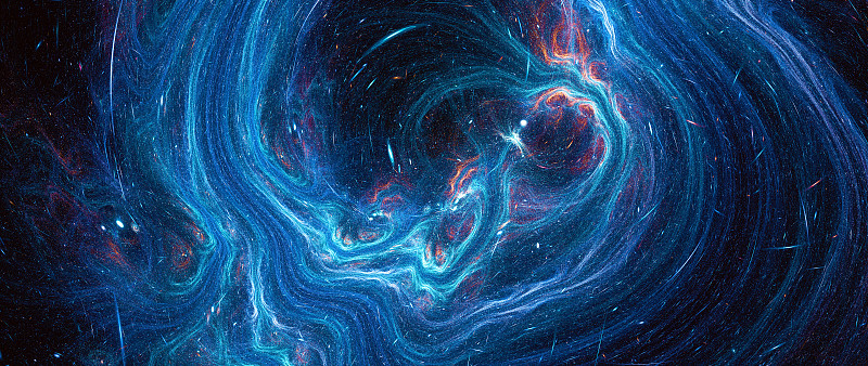 蓝色辉光深太空流