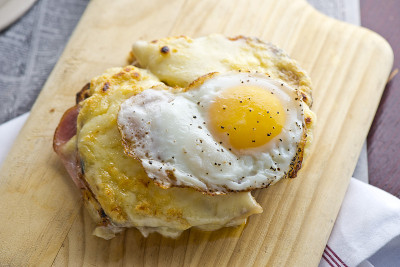 Croque madame or monsieur. Breakfast or brunch fav