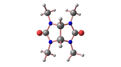 Mebicar分子结构孤立于白色