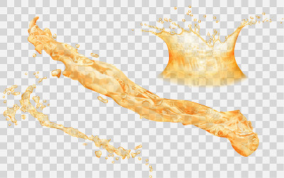 Water crown and splashes