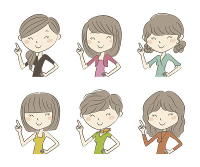 一套女人的发型