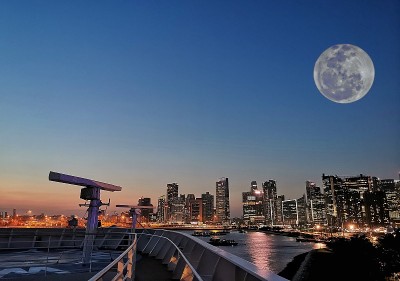 新加坡城市的夜晚
