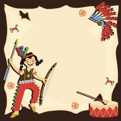 美国印第安人生日聚会邀请