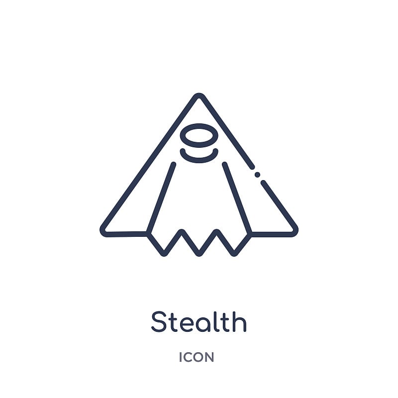 Linear stealth icon from Army and war outline coll