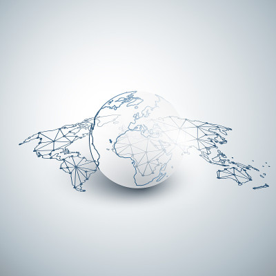 Global Network Communication Concept