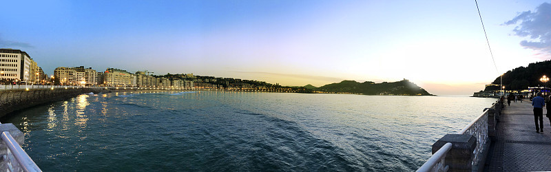 全景日落海景