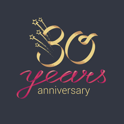 30周年纪念向量图标