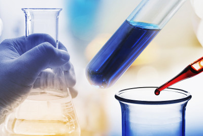 在科学实验室进行化学研究